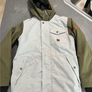 Quiksilver Kids Raincoat in Olive and Gray